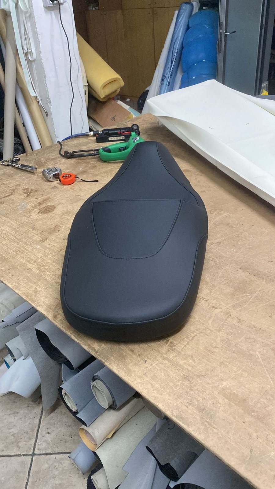 Sella moto in laboratorio