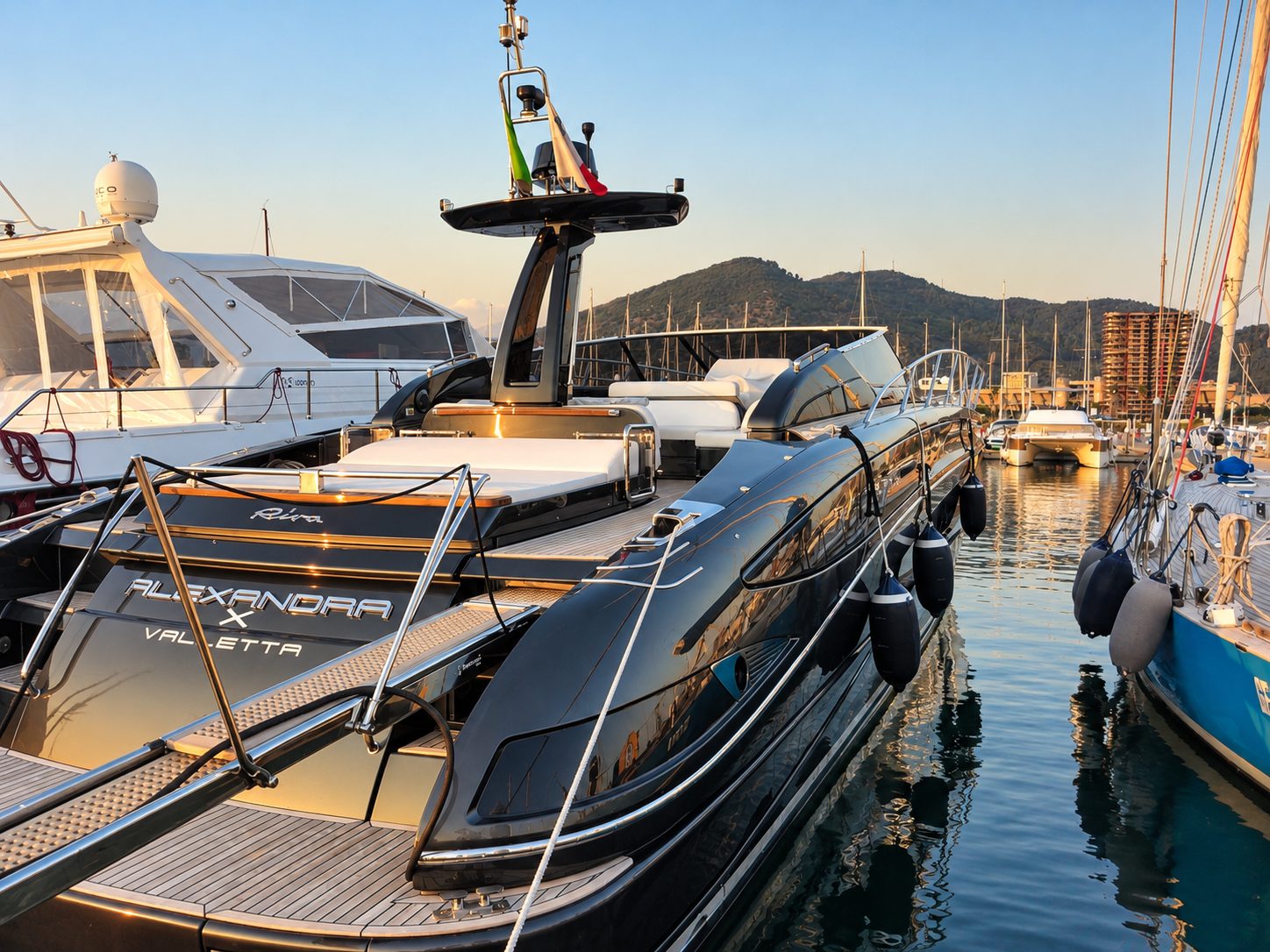 Riva 63 in marina